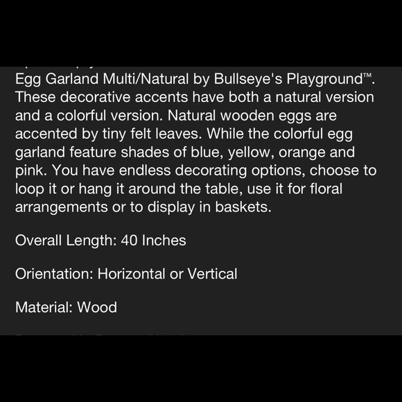 Target Wooden/ Natural Beaded Egg Garland - Picture 7 of 7